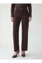 Trendlucky Women's Slim Fit Corduroy Pants with a Difference in Color - 2
