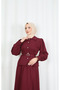 Beli Pensli Sleeveless Detailed Skirted Double Set Burgundy Hnt85861 - 5