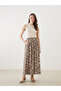 Patterned Women's Skirt with Elastic Waist