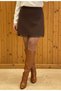 Women's Plus Size Bottom Lace Detail Back Slit Zipper Closure Short Stretch Woven Skirt - 5