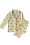 Unisex Children's Pajama Set Summer Milan Fabric Lemon Pattern with Bow Detail Shirt Collar - 4