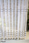 Anthracite Striped Bamboo Tulle Curtain - 1X3 Dense Pleats - Professional Installation - 3