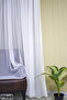 Chain Patterned Heavy Weight Light Shimmer Tulle Curtain - 1X3 Dense Pleats - Professional Installation - White - 6