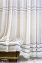 Anthracite Striped Bamboo Tulle Curtain - 1X3 Dense Pleats - Professional Installation