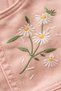 Flower Embroidered Denim Girls' Jacket and Pants Two-Piece Set - 3