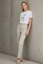 Women's White Floral Print Basic T-Shirt – Short Sleeve Round Neck Cotton Casual T-Shirt, T-Shirt - 6
