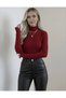 Finger Detail Women's Bodysuit – Long Sleeve Stretchy and Soft Fabric Casual Stylish and Elegant - 3