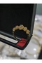5 Stones Gold Color Non-Tarnish Stainless Women's Ring Lrn014 - 2