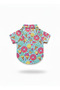 Ice Cream and Donut Themed Pop-Art Summer Pet Shirt Light Blue - 3