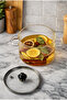 Carlton Black Lid Heat Resistant Glass Pot - 4