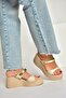 Y973518509 Beige Thick Soled Women's Slippers - 4