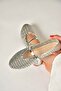 Y820724109 Silver Mesh Look Women's Ballerinas