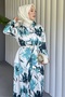 Pleated Skirt Satin Double Set 1693 - 2