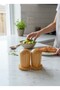 Salt and Pepper Shakers with Bamboo Stand - 3-Piece Tabletop Salt and Pepper Shakers