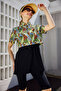 Short Sleeve Semi-Closed Hijab Swimsuit with Front Cover Black04 R5304