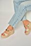 Y973518509 Beige Thick Soled Women's Slippers - 3