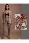 Women's Buttoned Cotton Thin Sh Fleece-Lined Pajama Set - 2