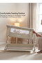 Baby Bedside Crib Bassinet Bedside | 4 Adjustable Height, Rocking, Mosquito Net - 5