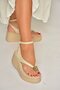 Y973465909 Beige Women's Sandals with Padded Sole - 4