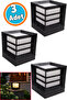 3 Pieces of Garden Wall Light with Mega Grill 60 cm Sconce Waterproof Modern Outdoor Lighting