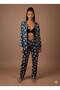 Women's Buttoned Cotton Thin Sh Fleece-Lined Pajama Set - 4