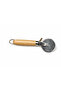 Stainless Steel Pizza Cutter Knife with Wooden Handle - Dough Cutting Tool - 4