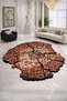 Mosso Green Theme Floral and Cheetah Figure Patterned Woven Base Modern Decorative Carpet Mosso3225 - 2