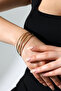 Gold Color Ajda Model 3-Piece Classic Cuff Bracelet Set Lrn028 - 2
