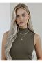 Women's Zero Sleeve Sleeveless Body Viscosa High Neck Body Blouse - 3