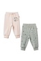 100% Organic Cotton, 2-Piece Baby Bottom Pants Set, Newborn and Baby Series, Unisex, Without Booties