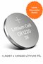 4-Pack Cr1220 3V Lithium Battery - 2