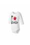 Cotton Crew Neck Baby Bodysuit with Snap Fasteners on the Shoulder and Bottom - 3