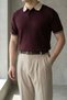 Old Money Premium Short Sleeve Men's Polo Collar Knitwear T-Shirt