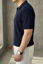 Men's Old Money Stripe Textured Short Sleeve Polo Collar T-Shirt - 4