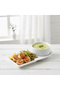 White Porcelain Serving Plate with Bowl – 32cm Platter with 14cm Bowl | Elegant Appetizer - 3