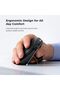 MEETION Ergonomic Wireless Vertical Mouse RGB Backlit Rechargeable 4 Adjustable DPI for all PC Black - 5