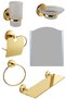 Selvi 5-Piece Mirror Set Gold Color