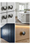 5Pcs Mushroom Antique Silver Metal Furniture Cover Drawer Kitchen Button Handle