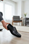 Genuine Leather Black Laceless Men's Classic Shoes