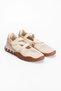 Women's Beige Mesh Orthopedic Sole Velcro Ballerina Sports Shoes