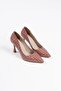 Zr8Ms10 Premium Women's Salmon Crocodile Patent Leather Stiletto - 3