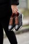71416-02 Brown-Black Men's Leather Shoes - 7