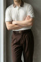 Old Money Premium Short Sleeve Men's Polo Collar Knitwear T-Shirt - 2