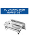 Gold Stainless Steel Chafing Dish 9L (1/1 GN) with Non-Foldable Frame – Luxury Buffet - 4