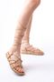 Zri̇n-1001-1001 Premium Nut Ankle Lace-Up Women's Sandals - 3
