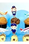 Airplane and Pilot Themed Cupcake Topper – Airplane Theme Muffin Decoration - 3