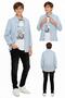 Boy's Seasonal 3-Piece Striped Shirt Set – Casual Stylish Combination (Short Sleeve Sweatshirt) 7211m