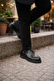 Sante Black Men's Leather Shoes - 2