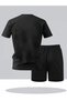 Unisex This Guy Printed Shorts Tshirt 2-Piece Top and Bottom Set - 2