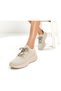 Beige Luxury Special Design Comfortable Stoned Knitwear Socks for Weddings, Events, and Daily Use, Sports and Evening Dress Style Sneaker - 6